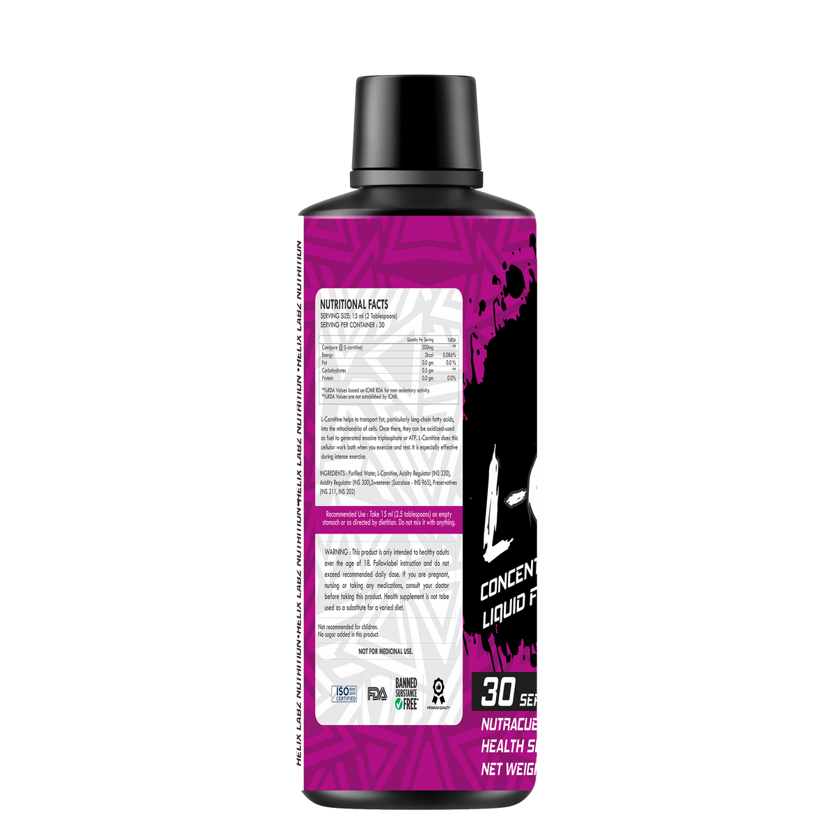 Helix Labz L-Carnitine Liquid 3500mg, 30 Servings Helix Labz L-Carnitine Liquid 3500mg, 30 Servings