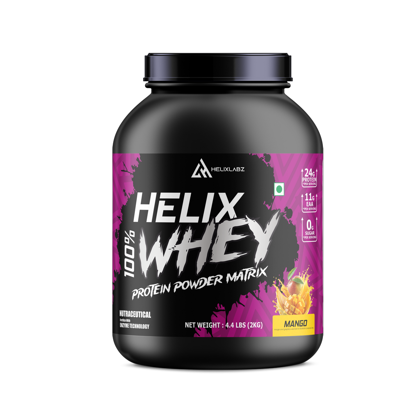 Helix 100% WHEY Protein Powder Matrix – 2kg (4.4LBS)