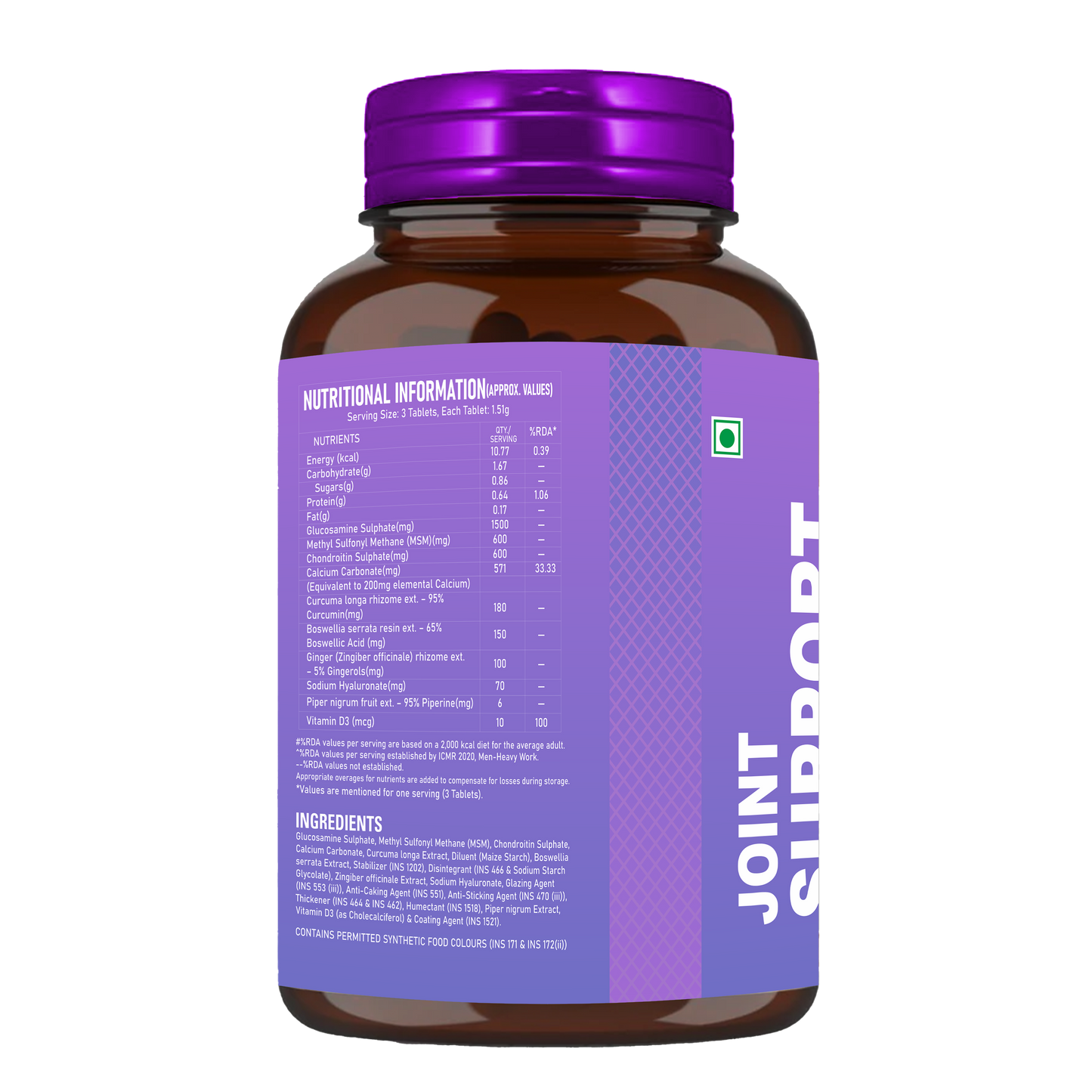 HelixLabz Joint Support Tablets – Advanced Joint Health Formula with Glucosamine, MSM & Calcium (90 Tablets)