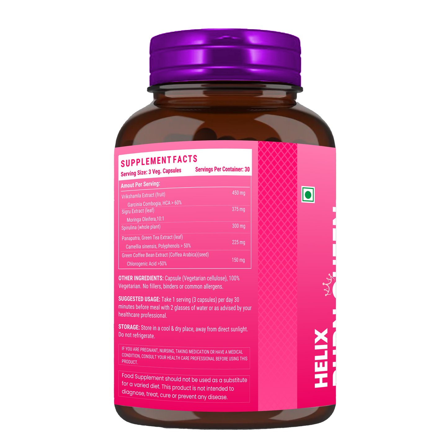 Burn Queen Slimming Capsules for Women (90 Veg Capsules)