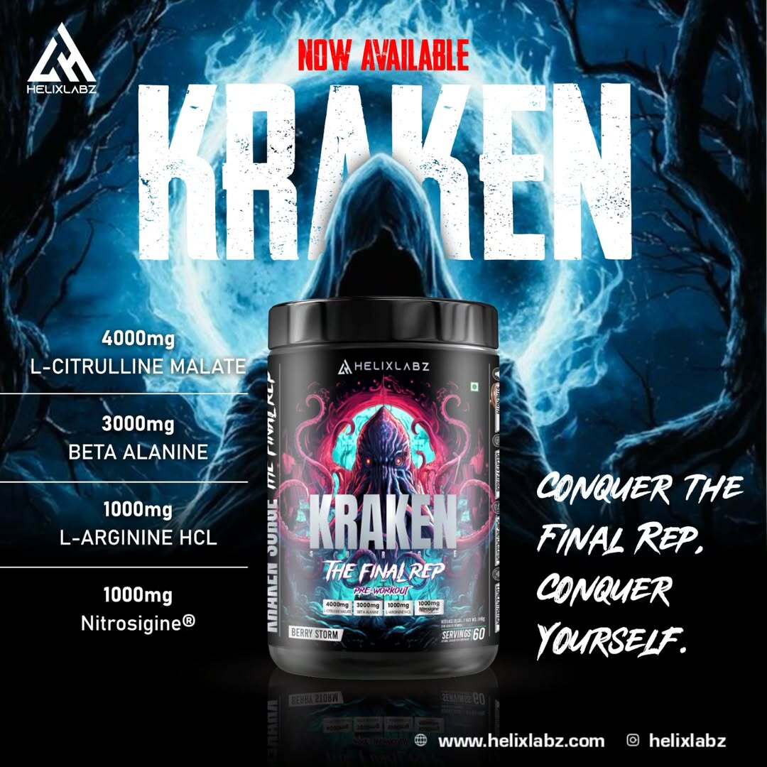 Helix Labz Kraken Pre Workout Powder ( Powered by US Patent Nitrosigine )