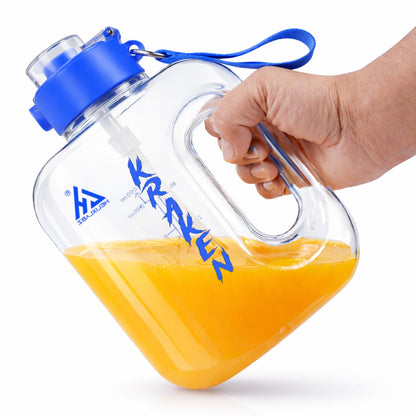 HelixLabz Gallon Gym Bottle 2.46 litre for Gym workout, gallon for adults, water bottle 2+ litres, Leakproof BPA Free