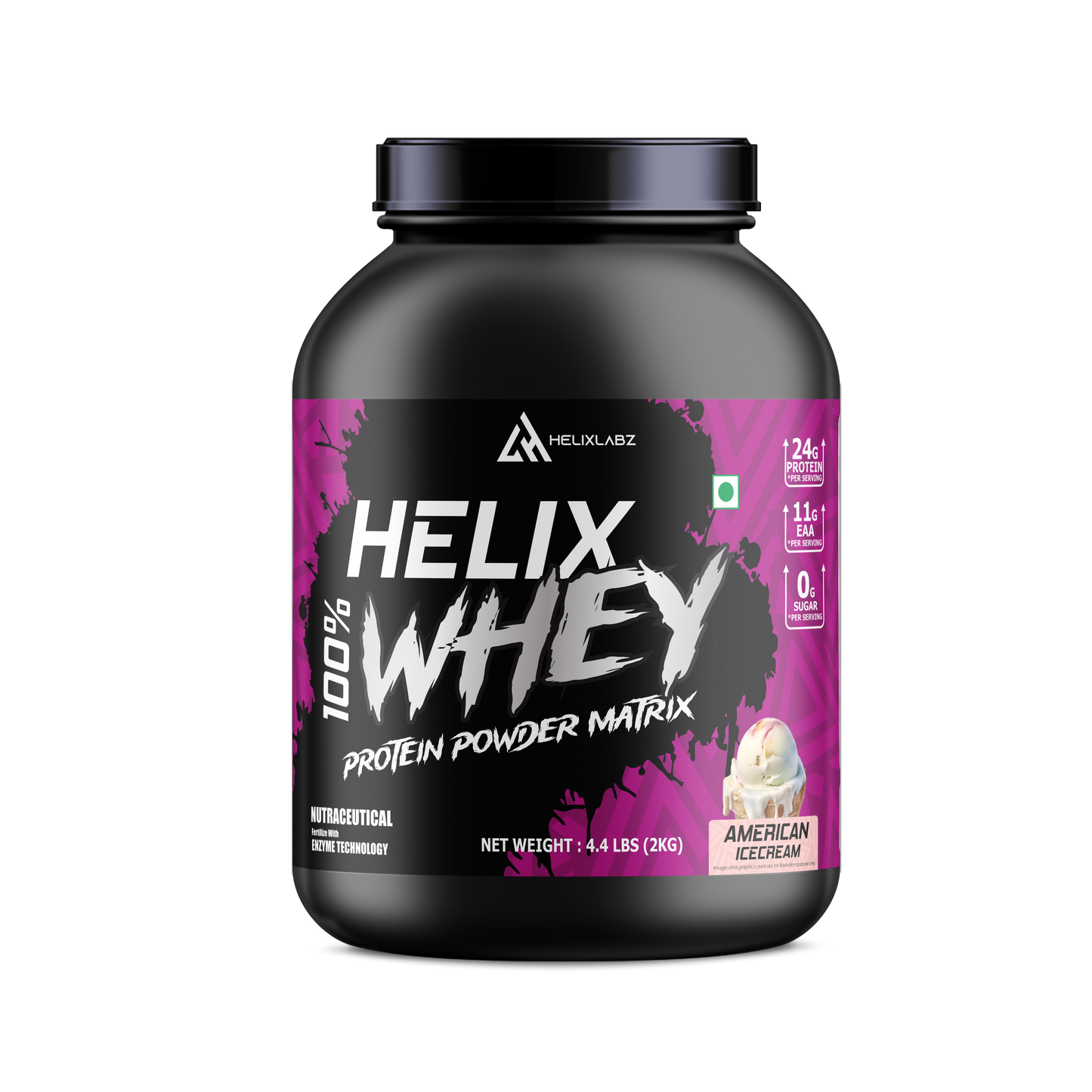 Helix 100% WHEY Protein Powder Matrix – 2kg (4.4LBS)