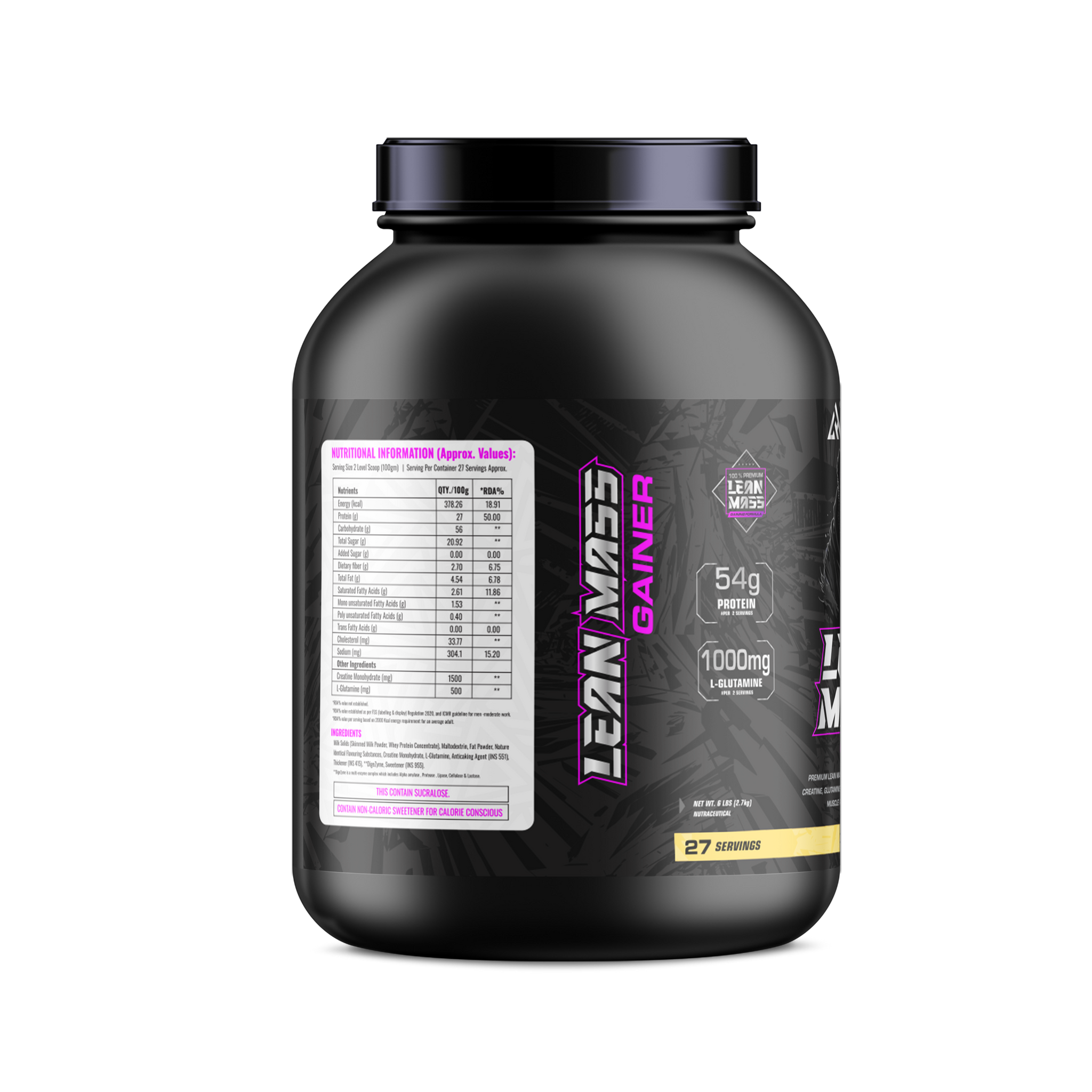 Helix Lean Mass Gainer- 2.7KG(6Lbs), 27 SERVINGS