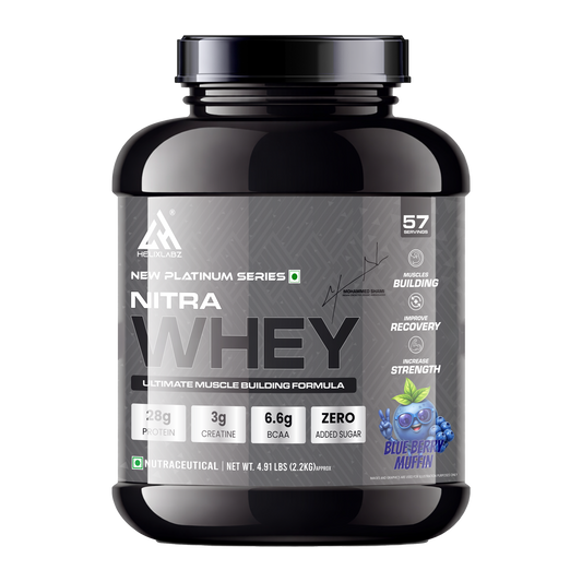 HelixLabz Nitra Whey Protein | Ultimate Muscle Building Formula - 2.2kg(4.91Lbs)