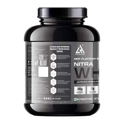 HelixLabz Nitra Whey Protein | Ultimate Muscle Building Formula - 2.2kg(4.91Lbs)