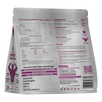 Active Whey Protein | Informed Sport Certified - 900Gm (2Lbs), 25 Servings