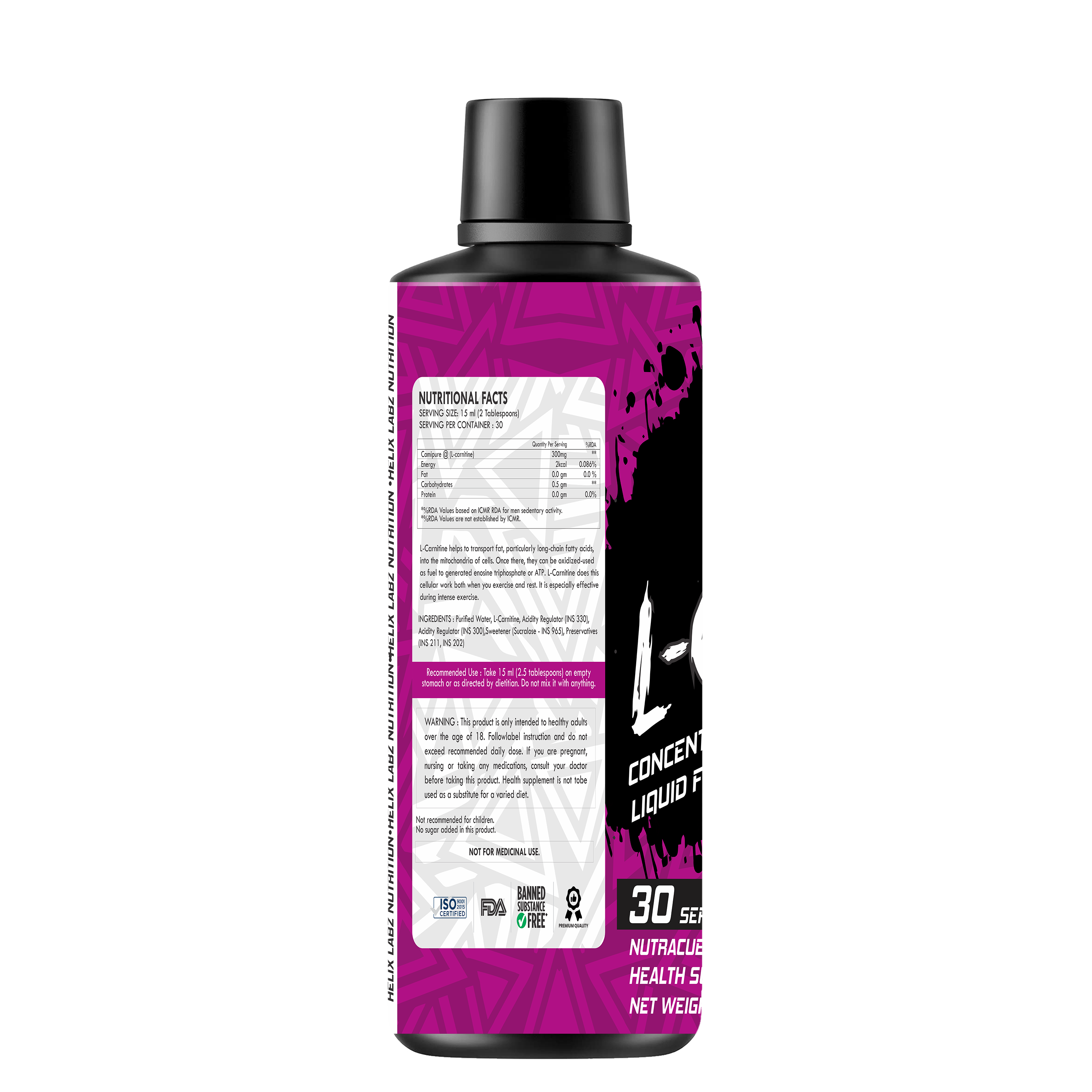Helix Labz L-Carnitine Liquid 3500mg, 30 Servings Helix Labz L-Carnitine Liquid 3500mg, 30 Servings