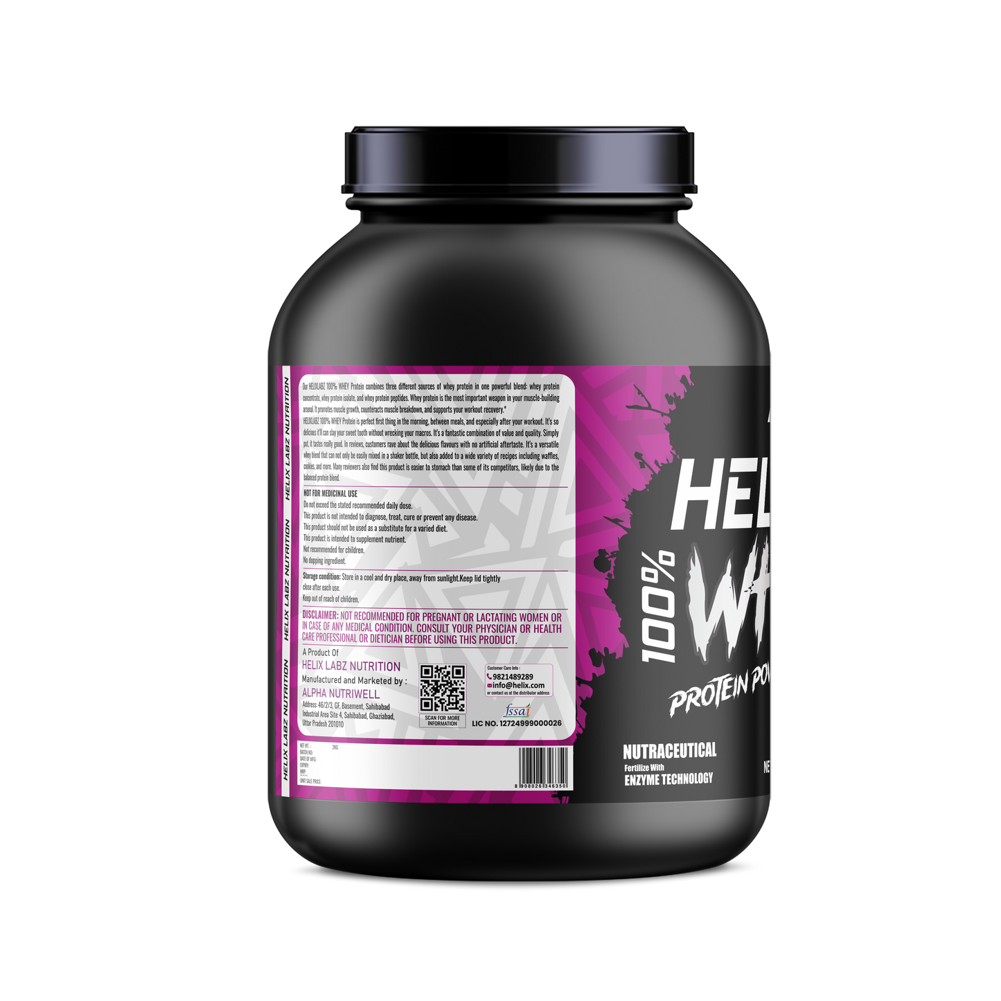 Helix 100% WHEY Protein Powder Matrix – 2kg (4.4LBS)