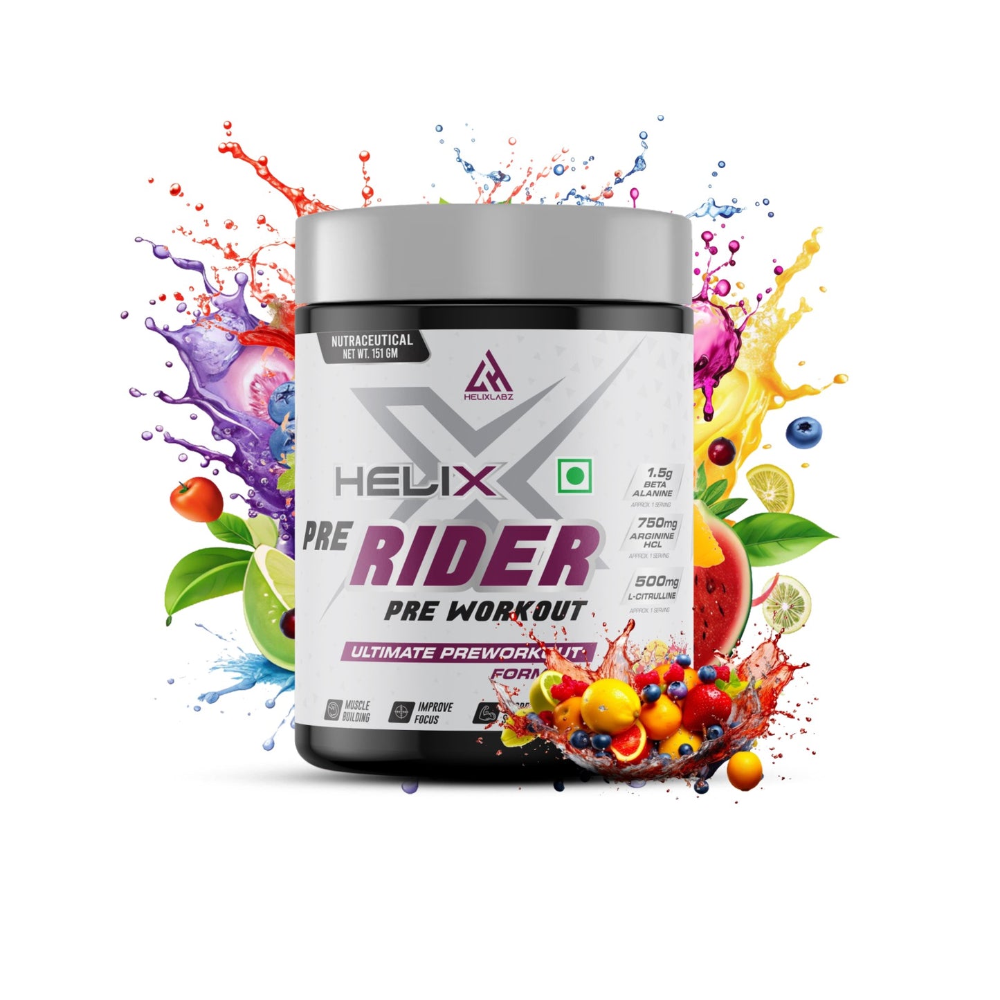 Helix Labz Rider Pre-Workout (43 Servings) | Energy, Endurance & Focus